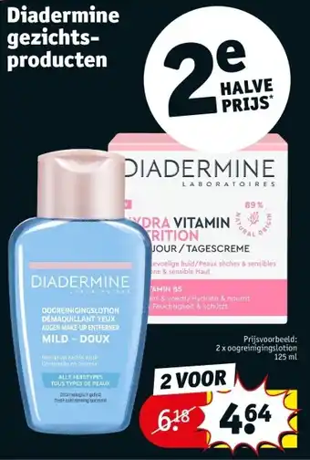 Kruidvat Diadermine gezichtsproducten aanbieding