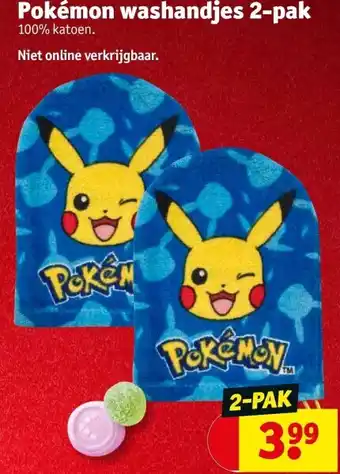 Kruidvat Pokémon washandjes 2-pak aanbieding