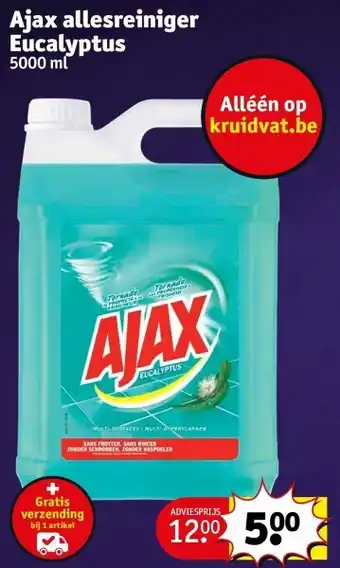 Kruidvat Ajax allesreiniger eucalyptus 5000ml aanbieding