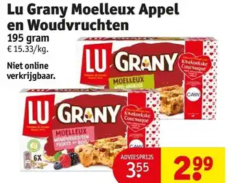Kruidvat Lu grany moelleux appel en woudvruchten 195gram aanbieding