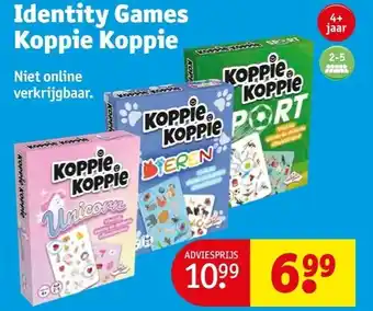 Kruidvat Identity games koppie koppie aanbieding