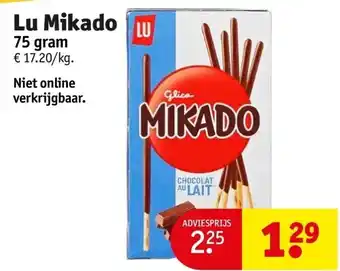 Kruidvat Lu mikado 75 gram aanbieding