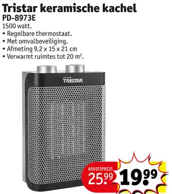 Kruidvat Tristar keramische kachel PD-8973E aanbieding