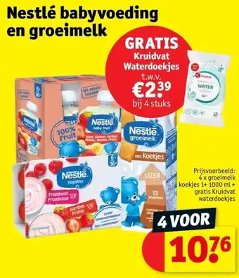 Kruidvat Nestlé babyvoeding en groeimelk aanbieding