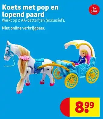 Kruidvat Koets met pop en lopend paard aanbieding