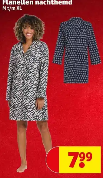 Kruidvat Flanellen nachthemd M t/m XL aanbieding