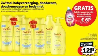 Kruidvat Zwitsal babyverzorging, deodorant, douchemousse en bodymist aanbieding