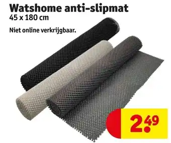 Kruidvat Watshome anti-slipmat 45 x 180cm aanbieding