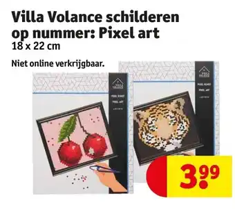 Kruidvat Villa volance schilderen op nummer: pixel art 18 x 22cm aanbieding