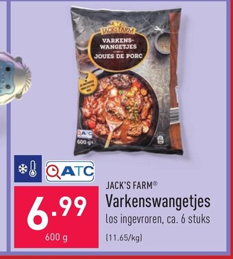 ALDI Jack's Farm Varkenswangetjes 600g aanbieding