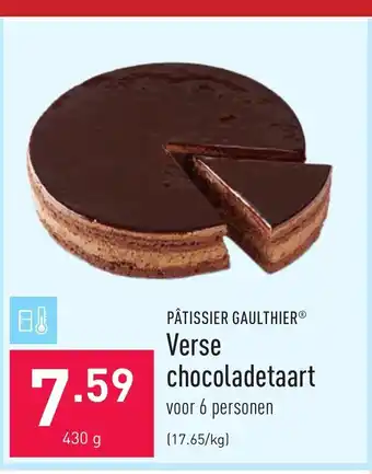 ALDI Patissier Gaulthier Verse Chocoladetaart 430g aanbieding