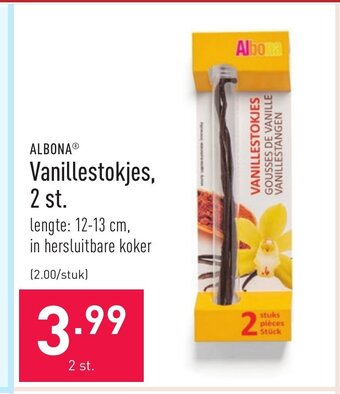ALDI Albona Vanillestokjes, 2 st. aanbieding