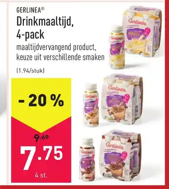 ALDI Gerlinea Drinkmaaltijd, 4-pack 4 st. aanbieding