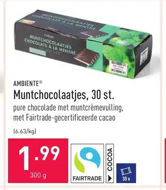 ALDI Ambiente Muntchocolaatjes, 30 st. 300g aanbieding