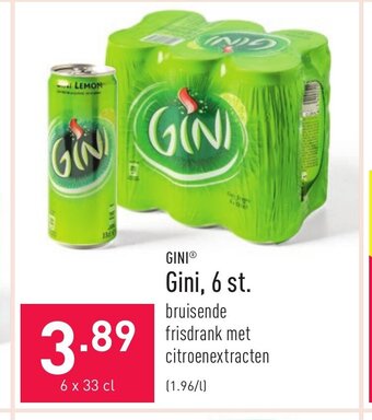 ALDI Gini, 6 st. 6 x 33 cl aanbieding