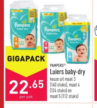 ALDI Pampers Luiers Baby-dry per pak aanbieding