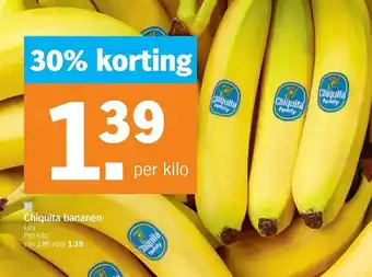 Albert Heijn Chiquita bananen 1kg aanbieding