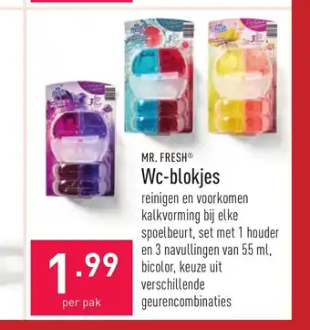 ALDI Mr. Fresh Wc-Blokjes per pak aanbieding