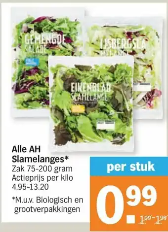 Albert Heijn AH Slamelanges 75-200g aanbieding