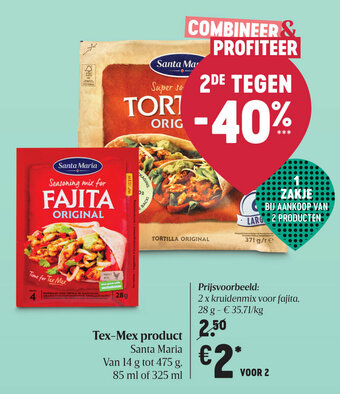Delhaize Tex-Mex product aanbieding