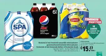 Delhaize Bruisend of niet bruisend natuurlijk, mineraalwater, gearomatiseerd bruisend mineraalwater aanbieding