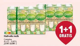 Delhaize Halfvolle melk aanbieding