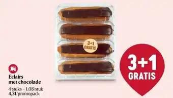 Delhaize Eclairs met chocolade aanbieding
