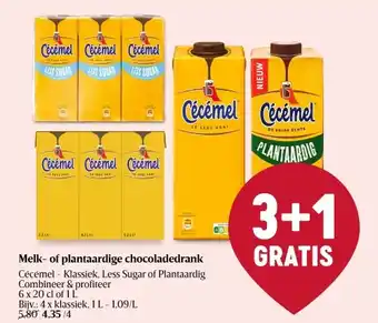 Delhaize Melk- of plantaardige chocoladedrank aanbieding