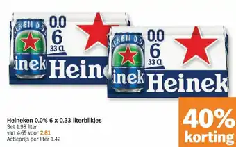 Albert Heijn Heineken 0.0% 6*330ml aanbieding