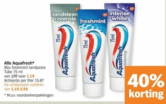 Albert Heijn Aquafresh aanbieding