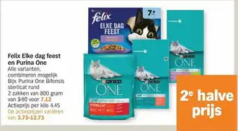 Albert Heijn Felix Elke Dag Feest of Purina One 2st aanbieding