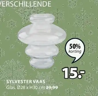 Jysk Sylvester vaas aanbieding