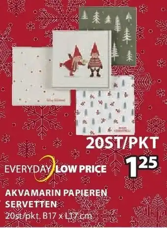 Jysk Akvamarin papieren servetten aanbieding