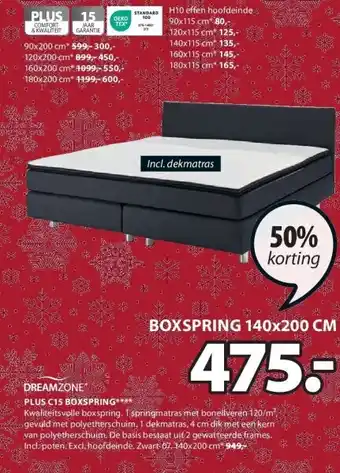 Jysk Plus c15 boxspring aanbieding