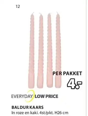 Jysk Baldur kaars aanbieding