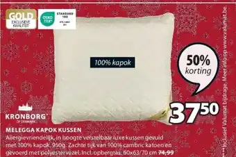 Jysk Melegga kapok kussen aanbieding