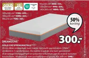 Jysk Gold s30 springmatras aanbieding