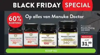 Holland & Barrett Manuka honing 340 mgo aanbieding