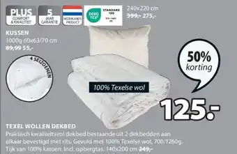 Jysk Texel wollen dekbed aanbieding