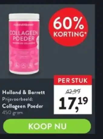 Holland & Barrett Collageen poeder aanbieding