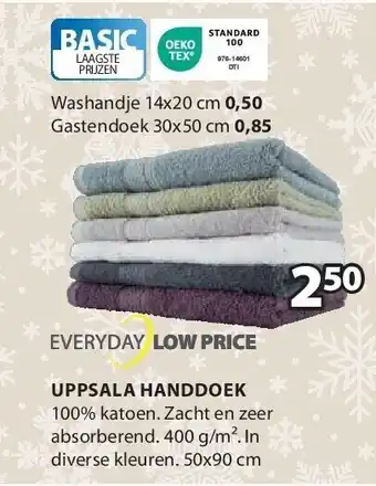 Jysk Uppsala handdoek aanbieding