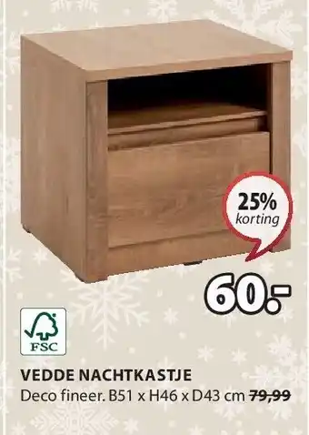 Jysk Vedde nachtkastje aanbieding