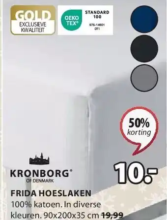 Jysk Frida hoeslaken aanbieding