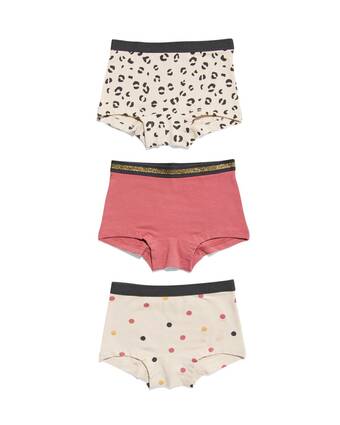 HEMA Hema kinder boxers katoen/stretch - 3 stuks beige (beige) aanbieding