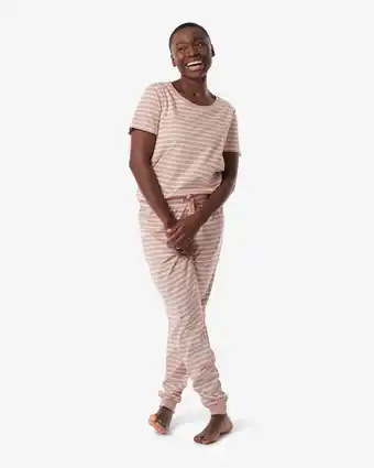 HEMA Hema dames pyjama katoen naturel (naturel) aanbieding