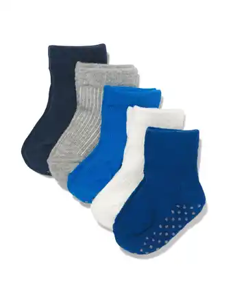 HEMA Hema baby sokken met katoen - 5 paar blauw (blauw) aanbieding