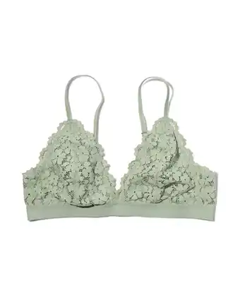 HEMA Hema bralette met kant lichtgroen (lichtgroen) aanbieding
