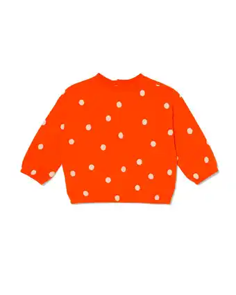 Hema baby sweater stippen oranje (oranje)
