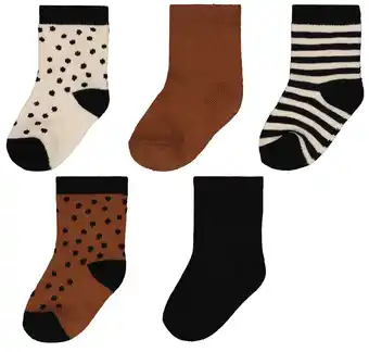 HEMA Hema babysokken met bamboe - 5 paar beige (beige) aanbieding