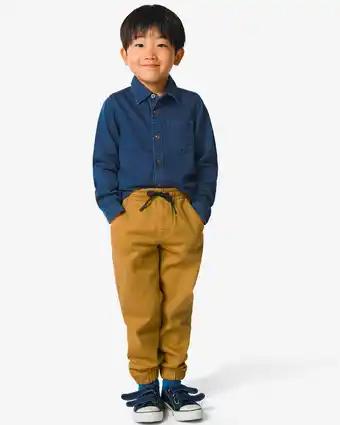 HEMA Hema kinder jogdenim loose fit bruin (bruin) aanbieding